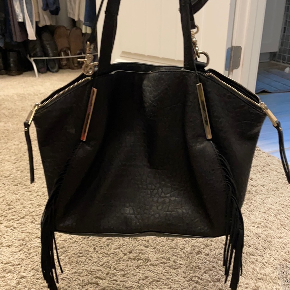 French connection black shoulder bag